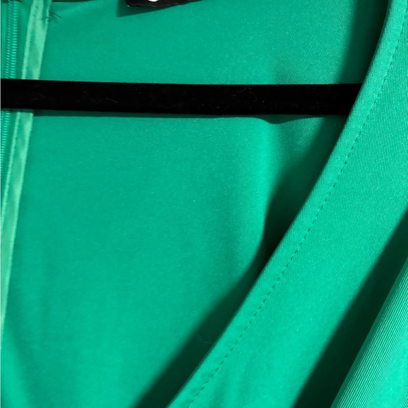 Green Midi Dress - Women's Summer A-Line Dress - Picture 4 of 6